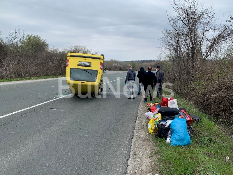 Зрелищна катастрофа с джип край Враца СНИМКИ 