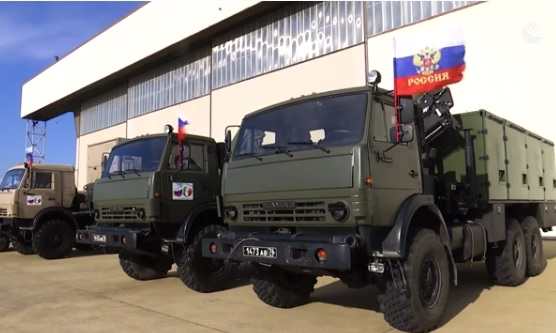 Заснеха на ВИДЕО руската военна колона в Италия 