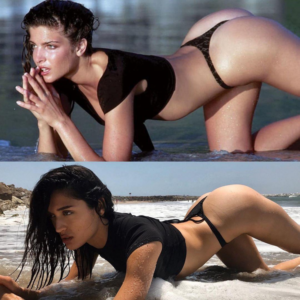 Секси момичета повториха култови СНИМКИ 18+ на моделки по бански