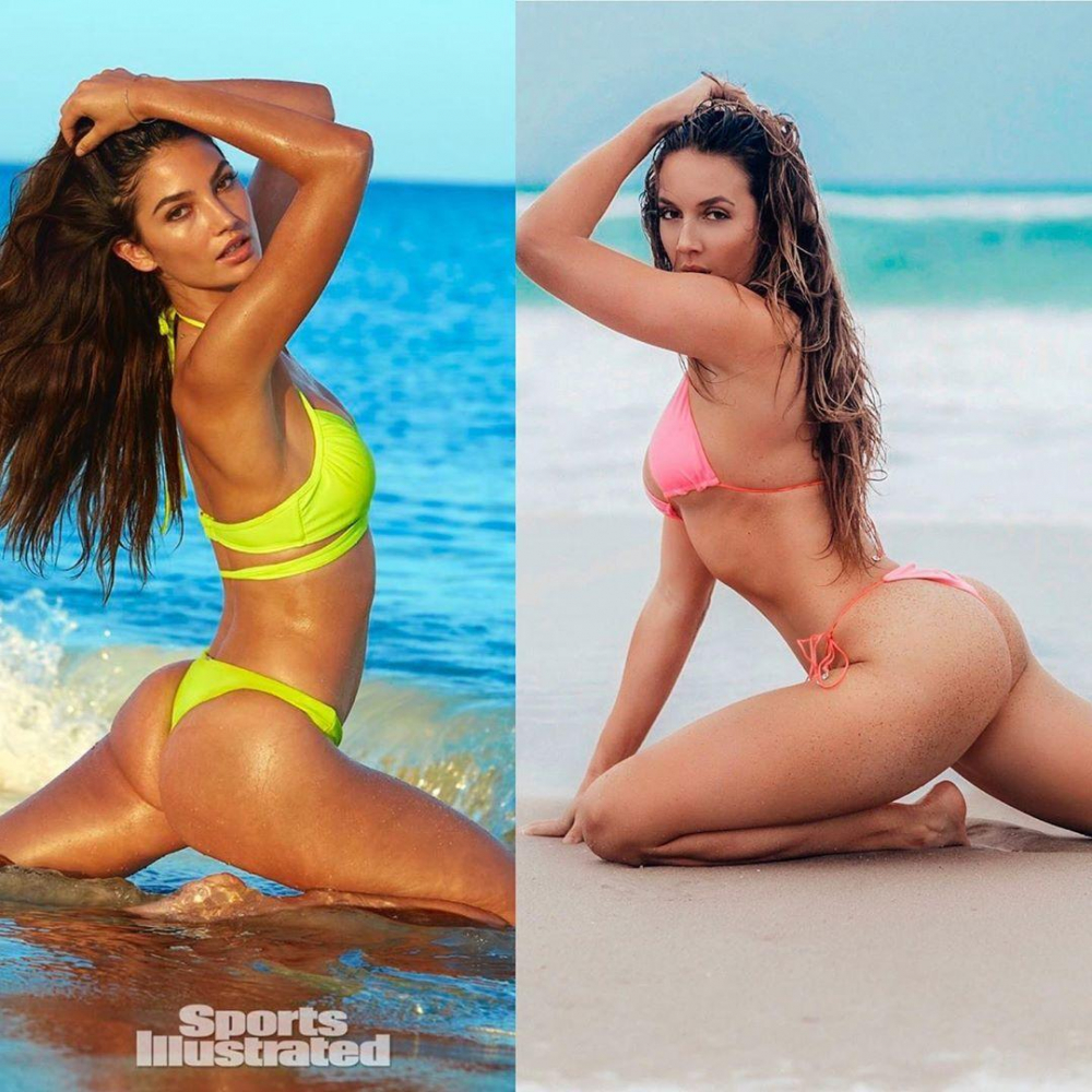 Секси момичета повториха култови СНИМКИ 18+ на моделки по бански