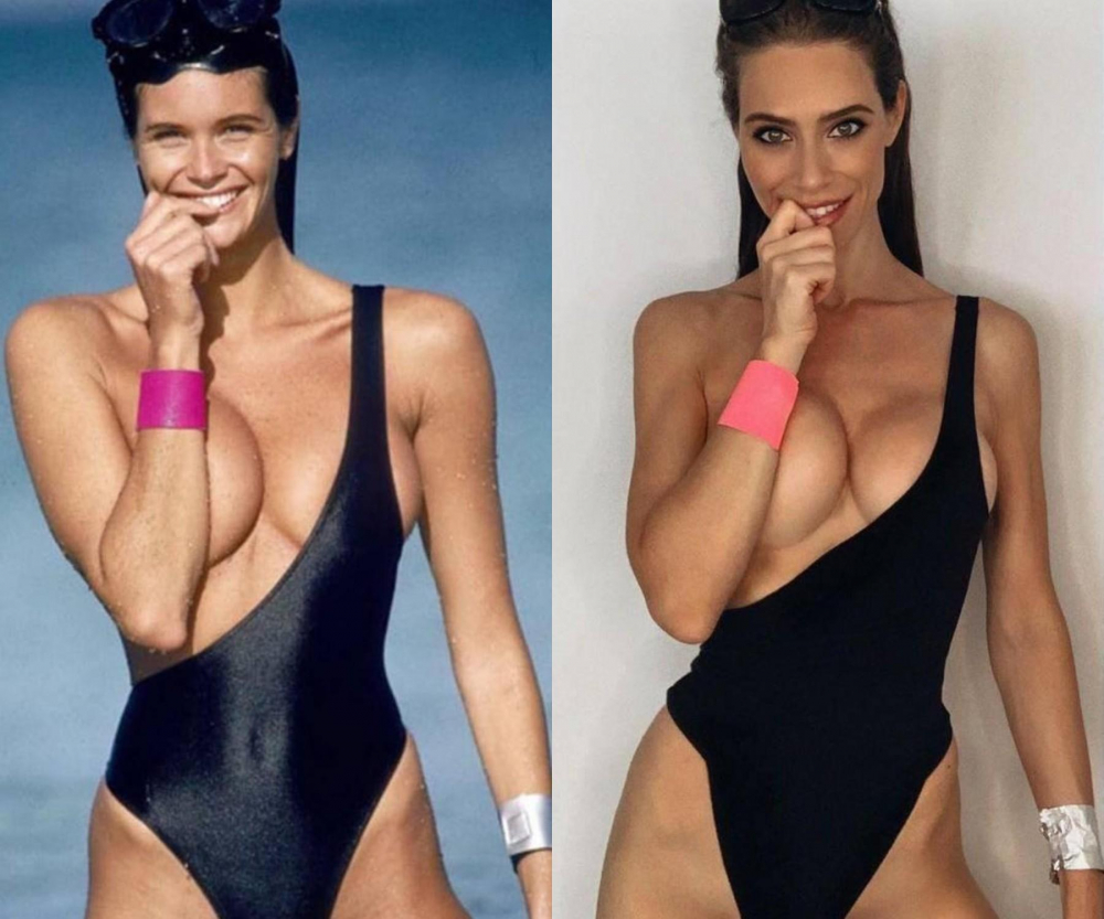 Секси момичета повториха култови СНИМКИ 18+ на моделки по бански