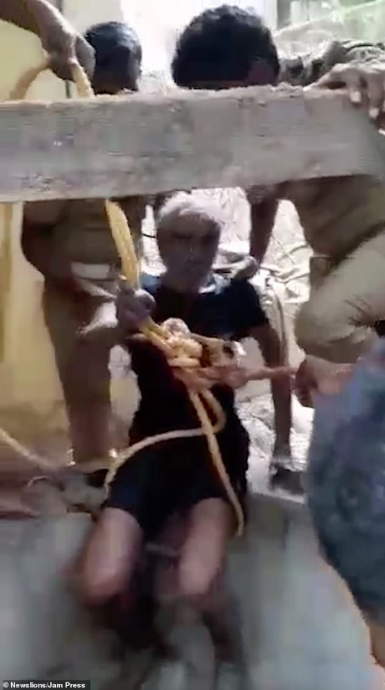 Професор спаси котка от дълбок кладенец, падна и се случи чудо ВИДЕО