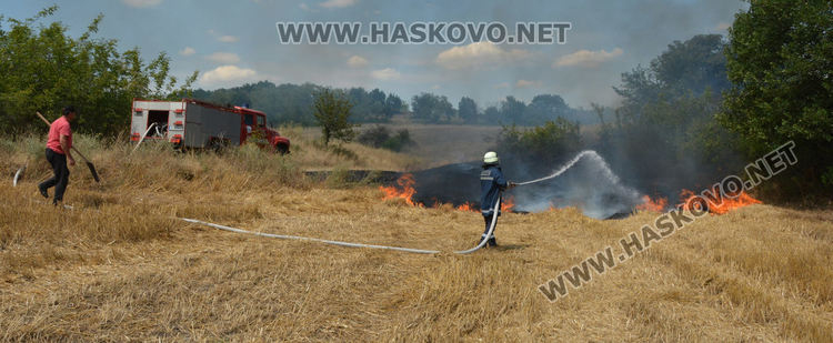 Огнена стихия изправи на нокти жителите на хасковско село СНИМКИ 