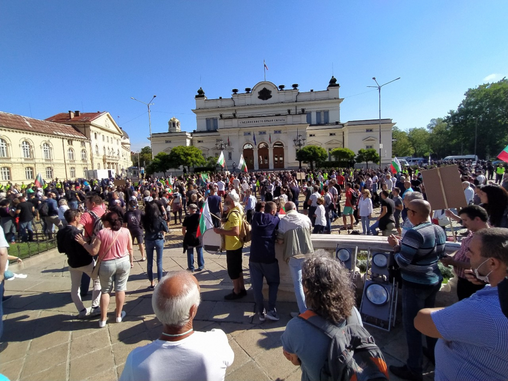 "Учени" от БАН излязоха на протеста, а някои от протестиращите полегнаха на жълтите павета СНИМКИ