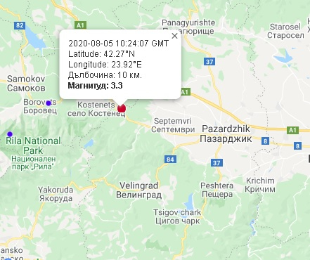 Втори трус над 3 по Рихтер удари България в 13:34 