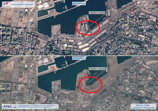 Кошмарна гледка: „Роскосмос” показа опустошения от взрива Бейрут на СНИМКИ от спътник