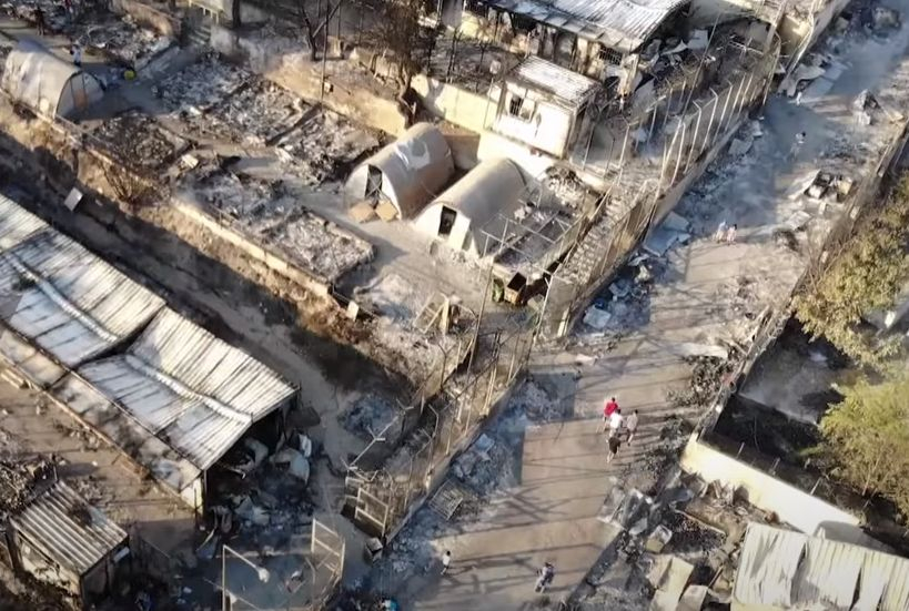 Страшно ВИДЕО от изпепеления остров Лесбос