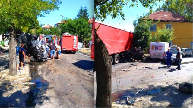 Кошмар в Айтос: Млада жена е изгоряла жива, друга е премазана от удара на камиона СНИМКИ