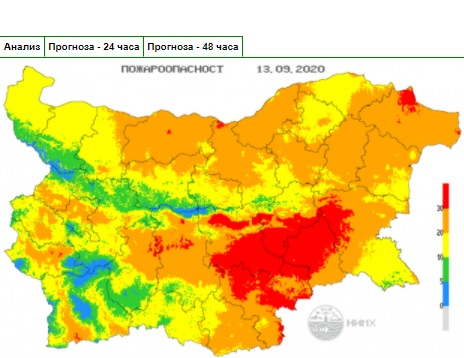 Голяма опасност е надвиснала над 12 области в България КАРТА