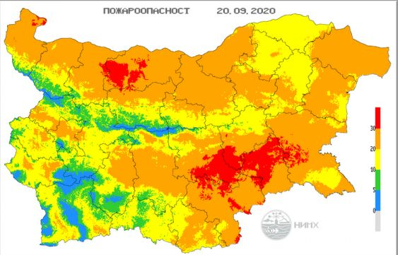 Голяма опасност е надвиснала над 7 области в България КАРТА