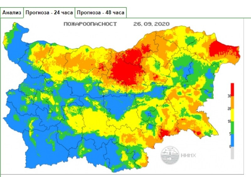 Голяма опасност дебне в събота в 8 области в България КАРТА