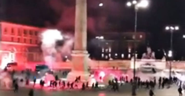 Напрежение и безредици в Рим заради К-19 ВИДЕО