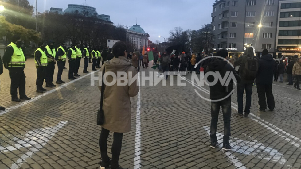 Шепа протестиращи пак правят поразии на площад Народно събрание СНИМКИ