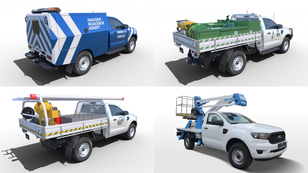 Ford Ranger с модел шаси кабина, готов за трансформации
