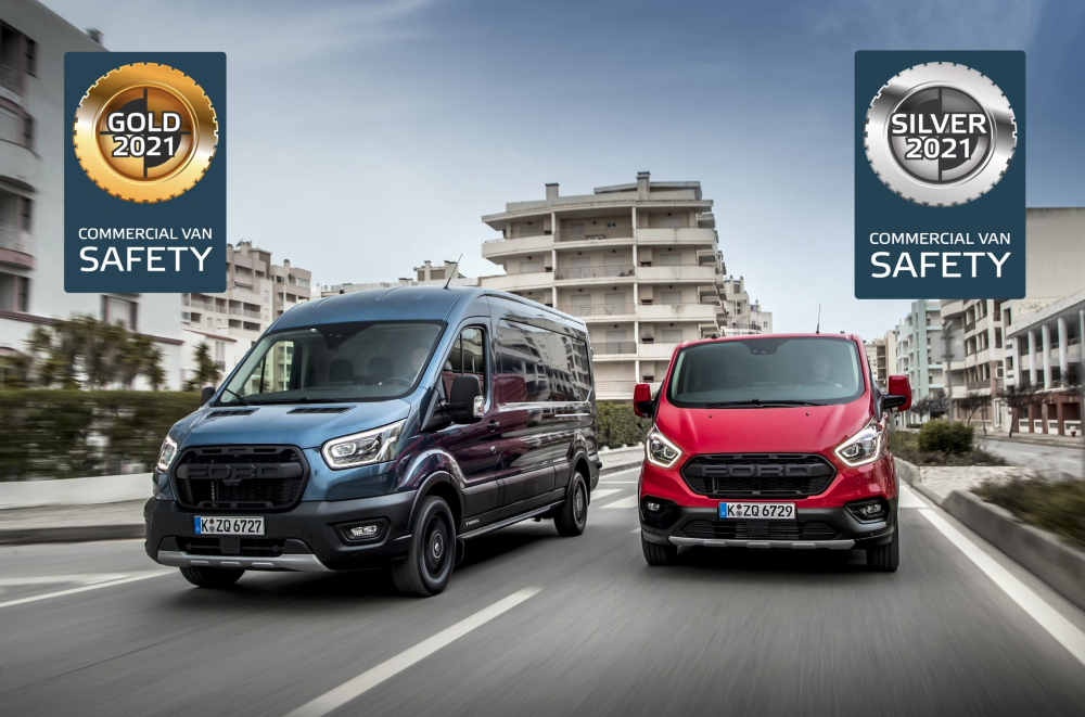 Ford Transit и Transit Custom са в превъзходни позиции в първата оценка на Euro NCAP на системите за активна безопасност при лекотоварните ванове
