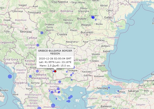 Земетресение разлюля Благоевградско в ранни зори СНИМКА