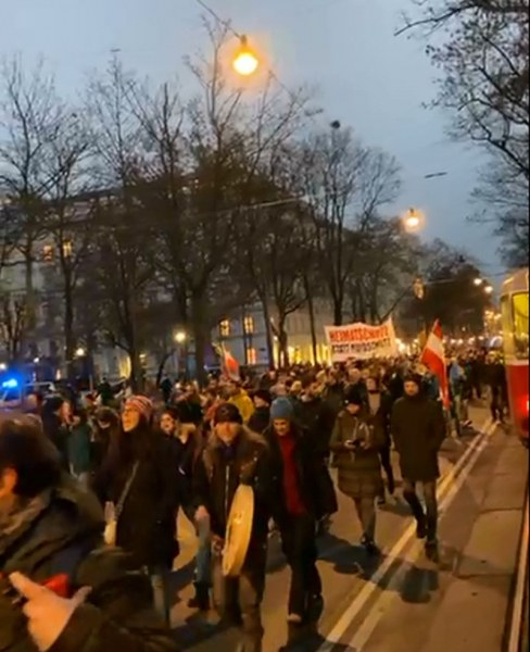 Хиляди протестиращи окупираха центъра на Виена заради мерките 