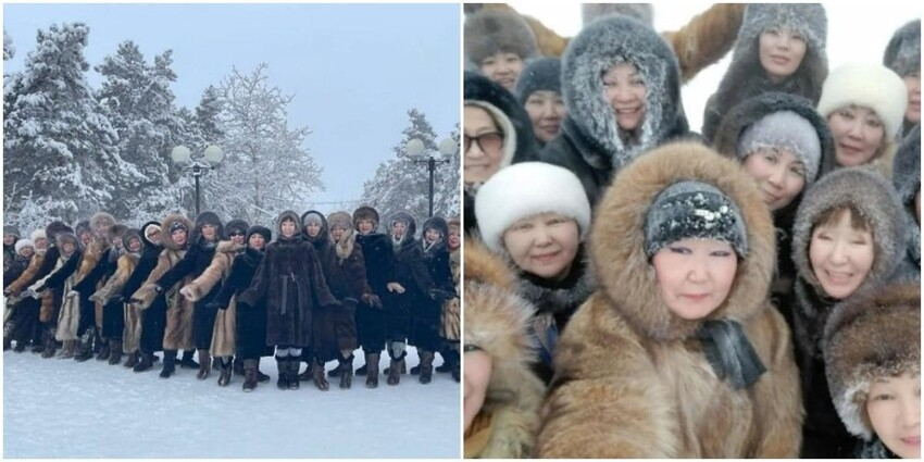 Цял свят ги гледа: 30 якутки танцуваха в снега на - 45 градуса ВИДЕО