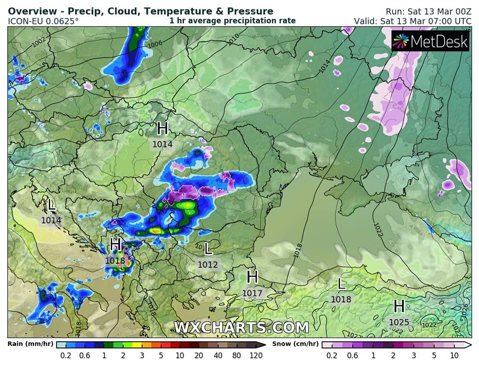 "Метео Балканс" бие аларма: Снеговалежи започват в 3 части от България КАРТА