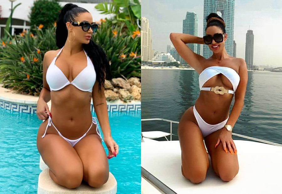 Секси стюардеса се разсъблича след като слиза от самолета СНИМКИ 18+