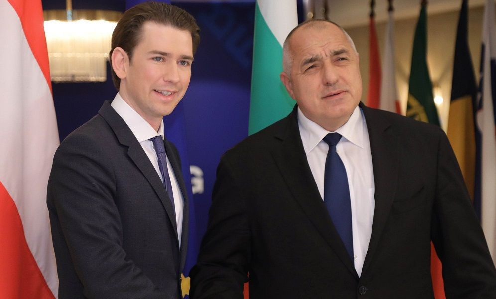 Себастиан Курц към Бойко Борисов: Успех на парламентарните избори, благодаря ти за отличното партньорство ВИДЕО