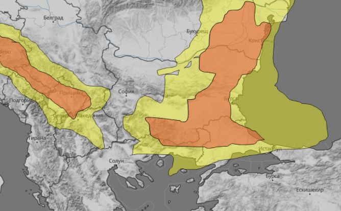 Meteo Balkans бие тревога за голяма опасност от суперклетъчни бури КАРТА