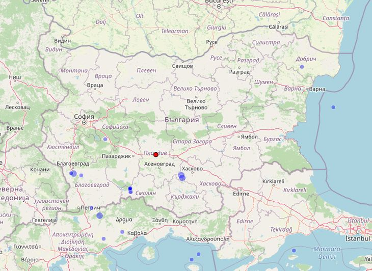 Земетресение люшна Пловдивско