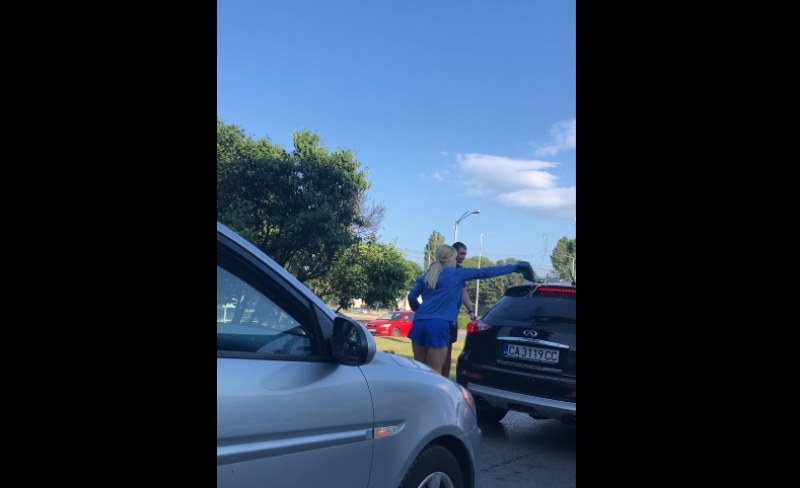 Грозна свада на столичен булевард: Псувни, замеряне с камъни и... СНИМКИ