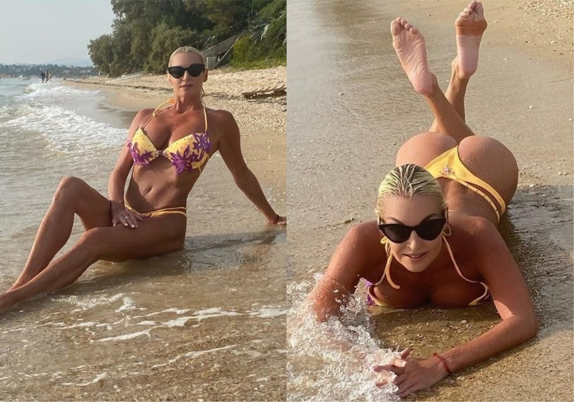 45-г. Волочкова показа голите си гърди без да се усети СНИМКИ 18+
