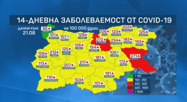 Положението излиза извън контрол: Още един голям областен град „светна“ в червено заради К-19