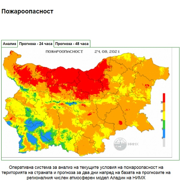 Код за опасно време във вторник