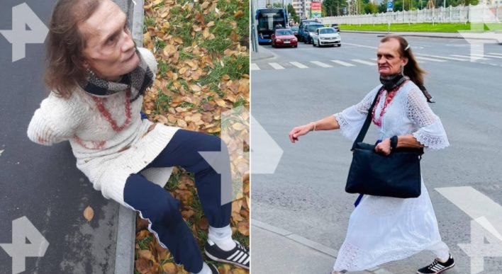 Мъж в рокля с брадва в ръка нападна клиенти на супермаркет ВИДЕО 