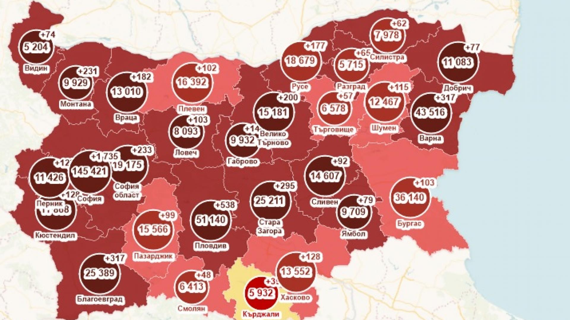 Кървавочервена К-19 КАРТА на България вещае мрачно бъдеще