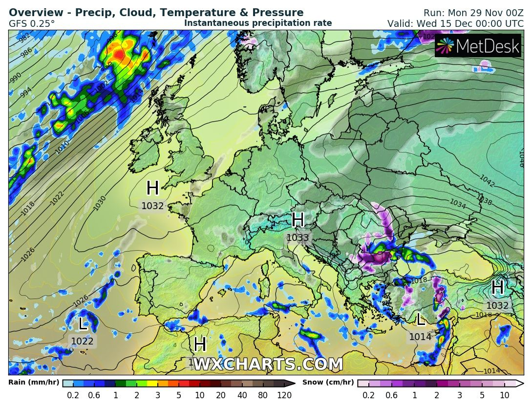 Meteo Balkans с първа подробна прогноза за декември и ще имаме ли снежни празници КАРТИ