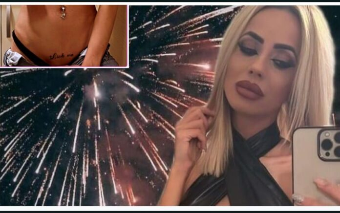 Македонска певица скандализира с вулгарна татуировка "Лижи ме" СНИМКИ