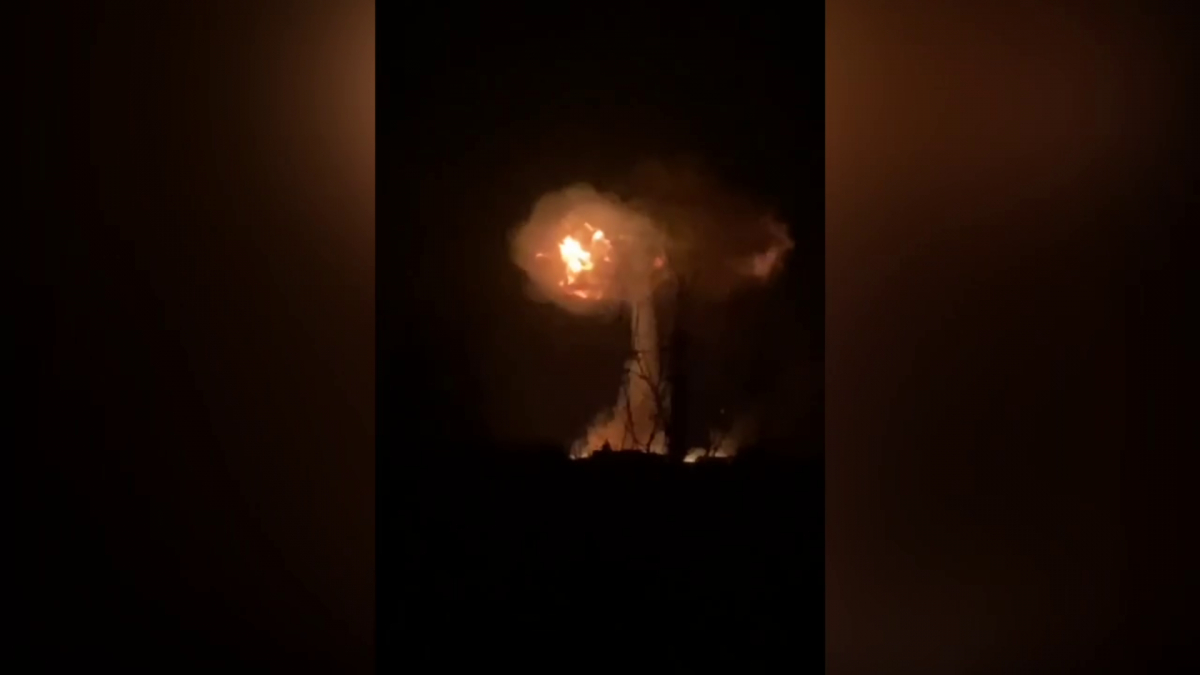Гъба, подобна на ядрена, се издигна над Харков ВИДЕО