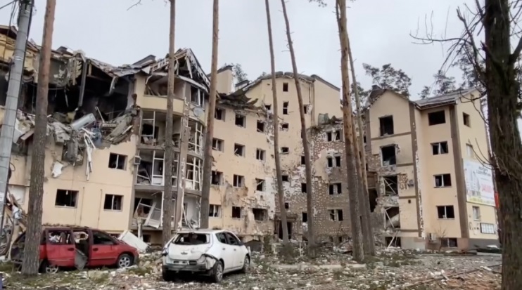 В мрежата изтече зловещо ВИДЕО с кадри на опустошения Ирпен 