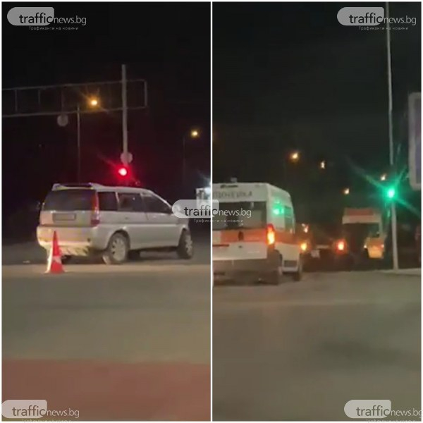 Инцидент: Коли се сблъскаха на голямо кръстовище в Пловдив ВИДЕО