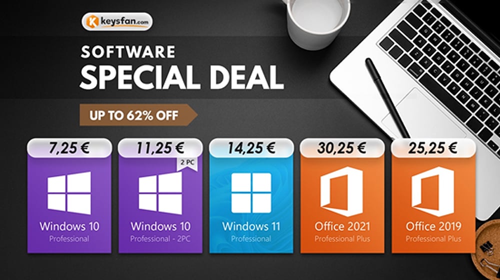 Специална оферта: Истински Windows 11 само за 14,25 €! По-горещ софтуер на Microsoft до 62% отстъпка!