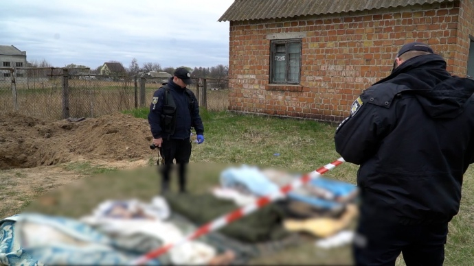 Киев съобщи за масови гробове с цивилни в град Бородянка, близо до украинската столица СНИМКИ