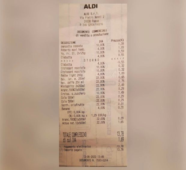 Мъж показа касов бон от Aldi: Как е възможно?! Сравнете с нашите цени и пуснете по една сълза СНИМКА