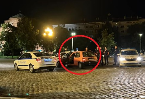 Първо в БЛИЦ! Адско меле с патрулка до "Александър Невски" в София СНИМКА