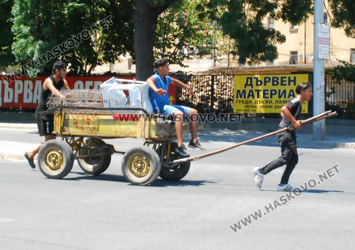 Цяло Хасково говори за тази каруца, теглена от... СНИМКИ 