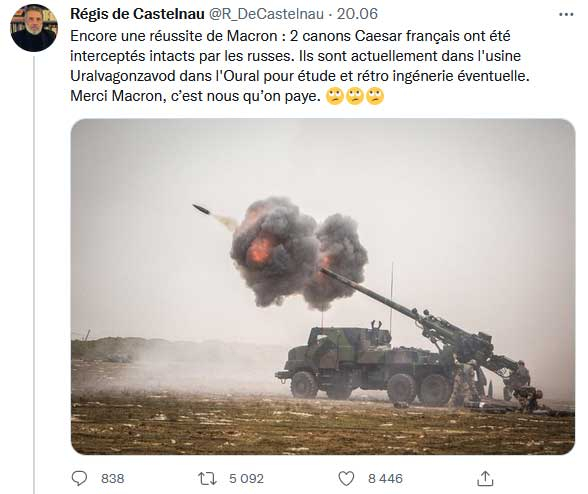 Скандална версия! Украински военни са продали на Русия две дарени от Франция гаубици "Цезар"