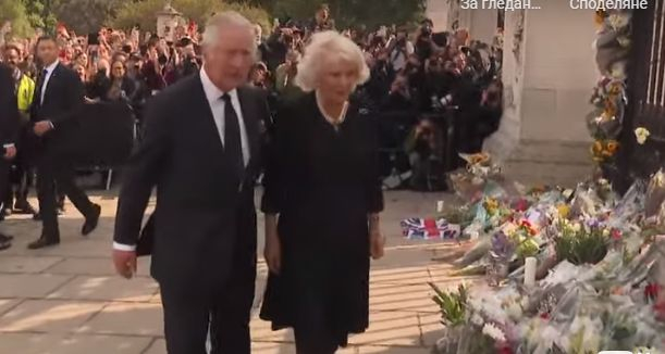 Мистериозна гъркиня целуна крал Чарлз III пред Бъкингамския дворец, а той... ВИДЕО