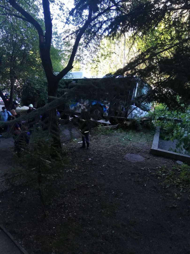 Първи подробности за адското меле с рейс, забил се в коли и дърво в София ВИДЕО