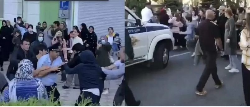 Екшън на протест срещу мобилизацията в Дагестан, чуха се изстрели ВИДЕО 