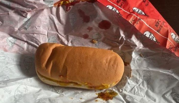 Възмутен тийнейджър: Този сандвич от KFC и гладно куче няма да го помирише СНИМКИ