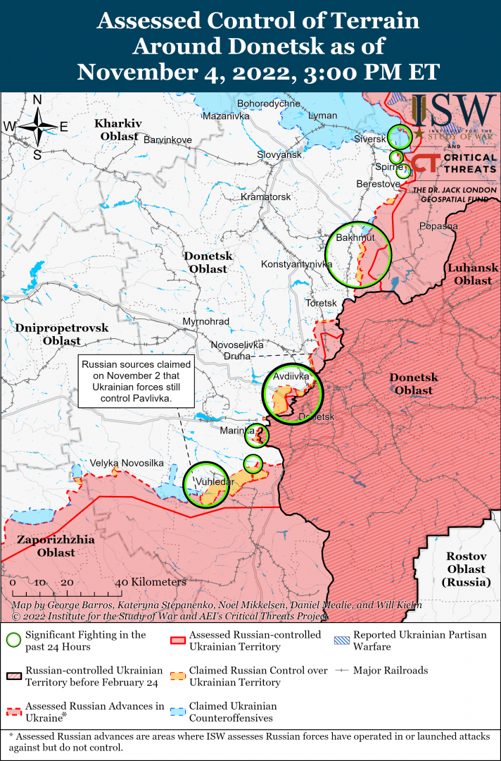Доклад на ISW: Няма да има паническо бягство на руснаци от Херсон КАРТА