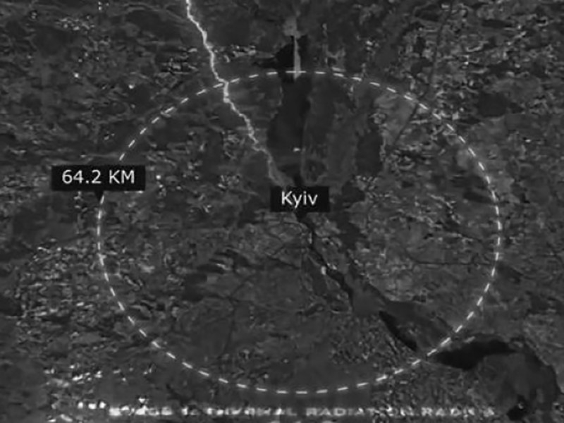 Показаха какво ще остане от Киев, ако бъде ударен с „Цар Бомба“ ВИДЕО